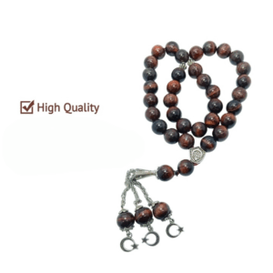 Red Tiger Eye Stone Tasbeeh (Original) | 33 Beads | 10 MM Size | Religious Islamic Tasbih Gift