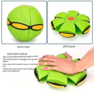 UFO Flying Flat throw disc ball toy for kids | Magic Flying Saucer Frisbee Spinner Ball (Random color)