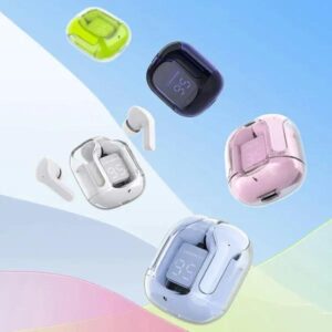 Air31 Earbuds Wireless Crystal Transparent Body | Air 31 Bluetooth Ear Bud (Random Color)