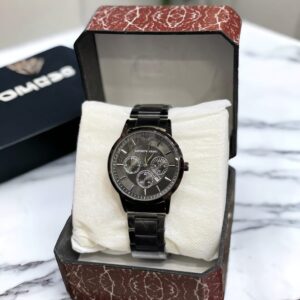 Premium Quality Emporo Armani Chain Watch for Gents - Black
