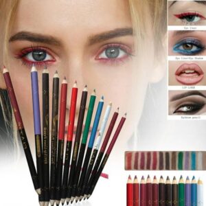 ( Pack of 12 )2 in 1 colors eye pencil multipurpose Eye Pencil (Random color )