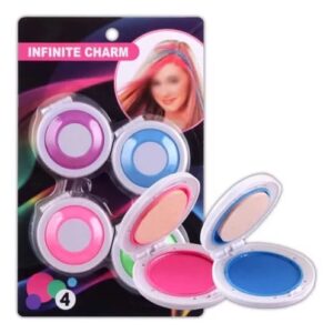 Pack Of 4 Temporary Hair Chalks 4 Colors Hair Dye Powder Temporary Hair Styling Chalk Salon Hair Dye Powder Cake Washable