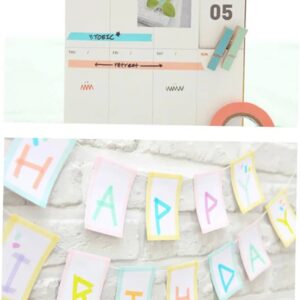 10 Rolls Chic Washi Tape Colorful Rainbow Design Removable Decorative Tape for DIY Stationery Wrapping Photo Album (Random Color)