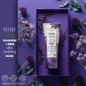 Vibrant Beauty Mini Spa Mask Lavender + Mint Ultra Soothing Mask for Hands | Feet & Body (200ml)
