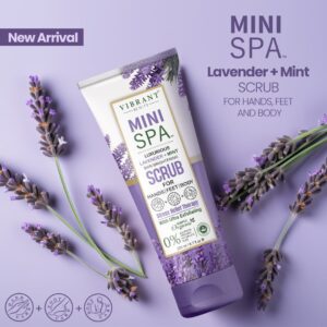 Vibrant Beauty Mini SPA Luxurious Lavender+Mint Skin Brightening Scrub With Ultra Exfoliating (200ml)