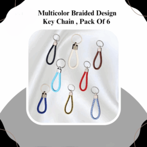 01 PCs Multi Color Braided Design Keychain | Best Quality Keychain ( Random Color ) - Key-Chain For Bikes & Cars