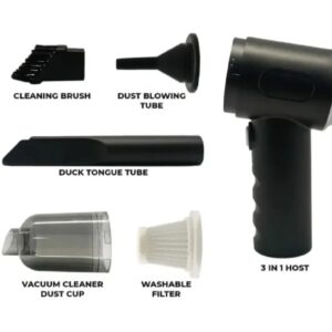 Powerful 3-in-1 Cordless Handheld Vacuum Cleaner with LED Light - Wet & Dry, Strong Suction for Car, Sofa, Carpet & Home Cleaning (With box)