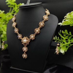 Imported Majestic Pearl Flower Necklace Set  ✨ | Best Quality Necklace For Girls & Women | Artificial Jewellery