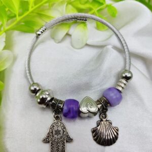 1 Piece Imported Hamsa Hand Pandora Charm Bracelet - A Symbol of Elegance and Protection