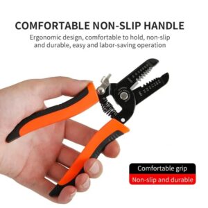 Stripping Pliers, Multifunctional Stainless Steel Wire Cable Stripping Pliers Cutting Tool Wire Cutter, Long-Nose Multi-Purpose Electrician Tool ( Random Color )
