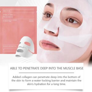 01 Pc Bio-Collagen Real Deep Mask, Hydrating Over Night, Facial Sheet Mask, Pore Minimising, Firming, Collagen Mask, Hydrating Overnight Skin Care Mask - 36gram