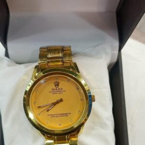 Rolex Men's Formal Quartz Wrist Watch with Stainless Steel Strap – 40mm Round Case ( Without Box )