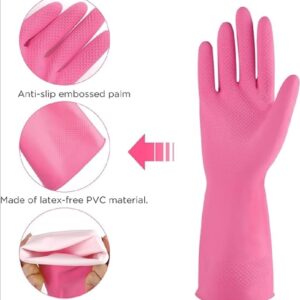 1 Pair Cleaning Gloves Kitchen waterproof Dishwashing Gloves Rubber Kitchen Gloves Antibacterial Dish Gloves