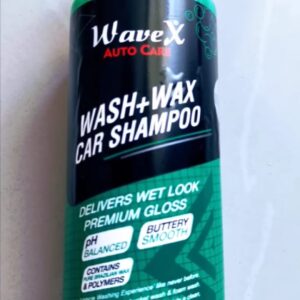 WaveX Auto Care | Wash + Wax Car Shampoo – 200ml | Delivers Wet Look & Premium Gloss | Made in Pakistan