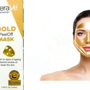 CeraVe Radiant Glow Peel-Off Gold Mask – Deep Cleansing & Brightening Facial Treatment – 100ml