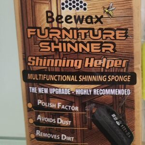 Beeswax Furniture Shiner Sponge – Wood Polish & Cleaner for a Natural Shine