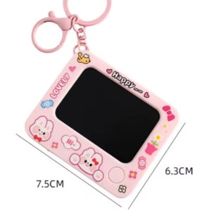 Creative Mini Graffiti Board Keychain – Cute Cartoon Bag Pendant & Reusable Drawing Tablet for Students, Kids & Artists (Random Color)