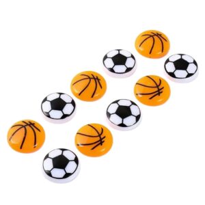Basketball & Football Refrigerator Magnets – Set of 10 Durable Sports-Themed Decorative Magnets (1.5 x 1.5 Inches)