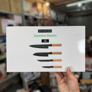 4 Piece Japanese Kitchen Knives Set stainless steel blades