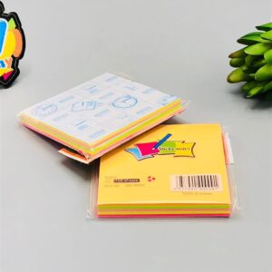 3x3 Inches Sticky Notes Pack – 100 Sheets Per Pad, Strong Adhesive Backing, Easy to Write On, Peel-Off Convenience, Perfect for Home, Office, and School Use (Random Color)