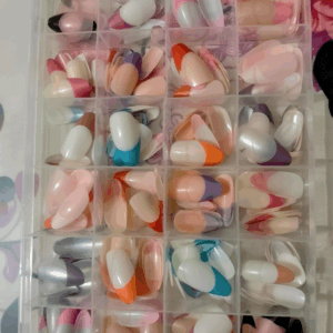 288 Pcs French Nails Set – Multicolor ABS Plastic Nail Tips, Smooth & Even Coverage, Durable, Easy-to-Apply, Perfect for DIY & Professional Manicures
