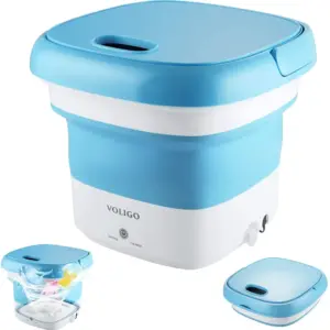Mini Semi-Automatic Folding Washing Machine with Dryer – Compact & High Quality( Random Color )