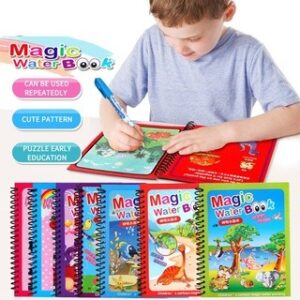 Magic Water Book Painting Drawing Coloring Board Book Doodle & Magic Water Pen(random book )