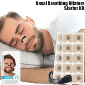 Magnetic Nose Strips,Sleepco Nasal Dilator Starter Kit / Next-Gen BreathIn Nosel Strips / Magnetic Nose Clips