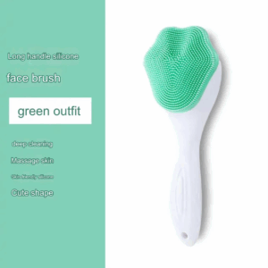 1 pcs Silicone Face Scrubber Exfoliating Brush, Manual Handheld Massager, Facial Cleansing and Blackhead Scrubber, Soft Bristles for Face Skincare (Random Color)