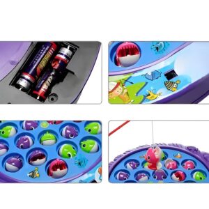 Magnetic Fish Catching with Rod | fishing game toy for kids (Random color)