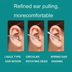 Ear Wax Cleaning Kit, 6 Pcs Ear Pick Tools, Wax Removal Kit, Ear Cleaning Tool Set, Spring Earwax Cleaner Tool Ear Wax Remover( random color)