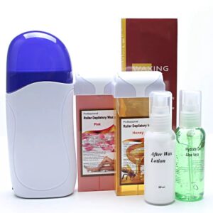 Poetic Hair Removal Kit, Hot Wax Hair Removal Machine, Depilatory Paper, 6 Pcs / Set