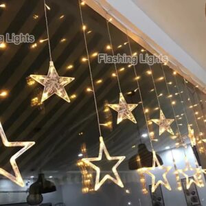 LED Star Curtain String Lights Home Indoor Decor Fairy Lights