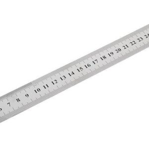 Stainless Steel 12-Inch Ruler – Silver Tone, Durable and Precise Measuring Tool for School, Office, Engineering, Drafting, and DIY