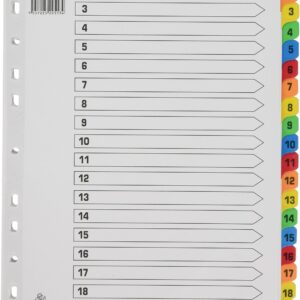 Numbered Separator Set 1–10 (25 Sets) – 10 Sheets per Set | Durable Index Dividers for Binders & Files
