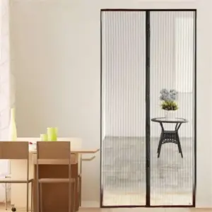 Hands-Free Retractable Magic Mesh Screen Door – Magnetic Closure, Easy Install, Keeps Bugs Out