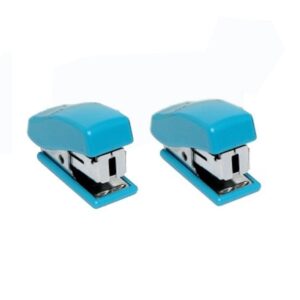 Pack of 2 Mini Staplers with Pins – Compact, Smooth, and High-Quality Office & School Use (Random color)