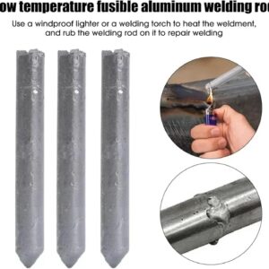 3Pcs Easy Melt Low Temperature Welding Rods – Aluminum Soldering Sticks for Metal Repair, Hole Filling & DIY Fixes