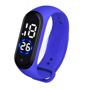 Latest M4 LED Watch Digital Sports Bracelet for Boys & Girls – Waterproof Touch Display – Random Band Color (Without Box)