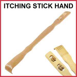 2 Pcs Wooden Back Scratcher & Massage Stick – Long Handle Backscratching Sticks with Roller for Itch Relief & Body Relaxation