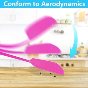 Pack of 6 Telescopic Stainless Steel Fly Swatter – Long Handle Mosquito Racket with Plastic Square Head (Radom Color)