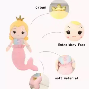 Mermaid Plush Toy | Super Soft Stuffed Plush toy for Kids Baby Boy's & Girl's - 40 CM (Random color)
