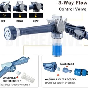Nozzle Ez Jet Water Cleaning Soap Cannon Dispenser Pump Spray gun | Car Washer Plastic Garden Hose Pipe Connector Function