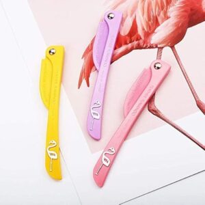 Pack Of 3- Feather Flamingo Facial Razor For Face
