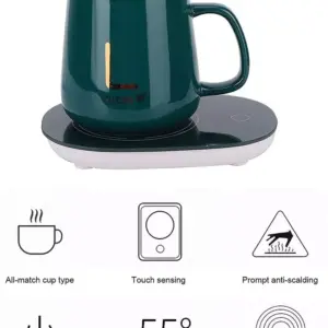 Electric Heated Coffee Mug with Temperature Controlled Pad (random color)