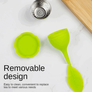 Tea Infuser, 2 in 1 Silicone Tea Infuser, Stainless Steel Silicone Tea Making Tool, Strainer Drip Tray Included, Loose Tea Steeper, Best Tea Infuser for Loose Leaf or Herbal Tea (1 Pc) (Random Colors)