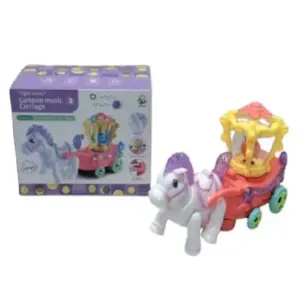HORSE CARRIAGE Battery Operated Toys Cartoon Music Toy Carriage Set With Light And Music For Kids 